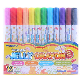 Bút Sáp Vặn 12 Màu Mungyo MJC-12