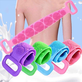 Hình ảnh Dây chà lưng ,cọ lưng 2 mặt gai  silicone ,chà chân tiện lợi tẩy tế bào chết 