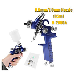 Mua chuyên nghiệp 0.8/1mm Vòi phun 125ml sơn phun khí nén để sửa chữa sơn ô tô H-2000A