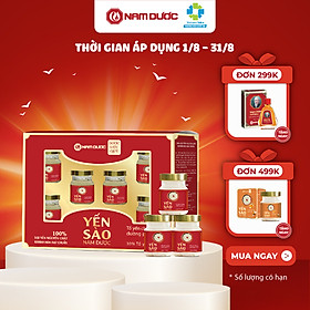 Yến sào Nam Dược hộp 6 lọ x 70ml tổ yến chưng đường phèn bồi bổ sức khỏe, tăng sức đề kháng, giảm mệt mỏi