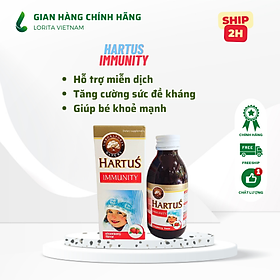 Hartus Immunity Hỗ Trợ Miễn Dịch & Tăng Cường Sức Đề Kháng, Giúp Bé Khỏe Mạnh Tự Nhiên, Phát triển toàn diện - Phù hợp cho trẻ từ 4 tháng tuổi - Sản phẩm nhập khẩu chính hãng, uy tín, an toàn