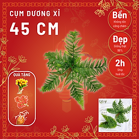 Mua Cây dương xỉ giả giống thật 99% – Đường kính 45 cm – Cây vạn tuế (dương sỉ) giả  hoa lụa decor trang trí rẻ  bền  đẹp