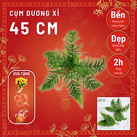 Cây dương xỉ giả giống thật 99% – Đường kính 45 cm – Cây vạn tuế (dương sỉ) giả, hoa lụa decor trang trí rẻ, bền, đẹp