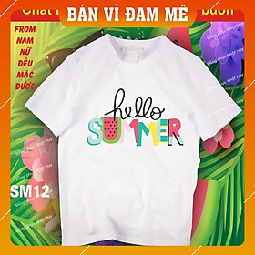 Áo đi biển SM12 đủ size,du lịch, chơi,nhóm hello summer đồng phục