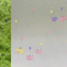 Mua 5M Giấy Dán Kính Họa Tiết cún con không cần keo DK060 - khổ 0.45m