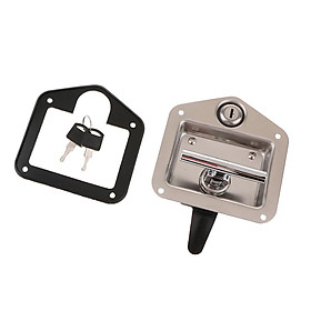 Stainless Steel RV Trailer Camper T- Handle Locking Door Lock Latch Tool Box