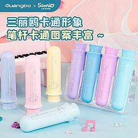 Sanrio -Guangbo - Vỉ 4 Viết Dạ Quang Lông Mềm Sr Gubkt84561
