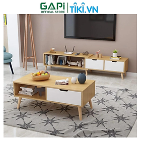 Mua Bàn trà sofa phong cách Bắc Âu  bàn gỗ hiện đại có ngăn đựng đồ thông minh thương hiệu GAPI GP81
