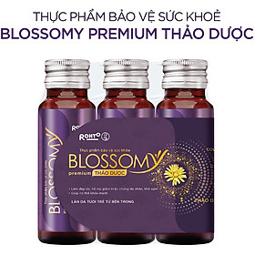 Nước uống collagen thảo dược giúp đẹp da, hỗ trợ ngủ ngon Blossomy Premium lốc 03 chai x 50ml
