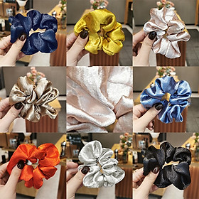 Cột Tóc Vải Scrunchies, Dây Buộc Tóc Scrunchies Nhiều Màu Hàn Quốc SC03 cực kì xinh xắn