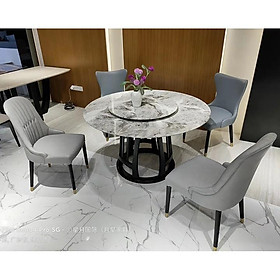 Mua Bộ Bàn Ăn Mặt Đá Tròn Nhập Khẩu Juno Sofa HHP-BBA002-13 Cao Cấp