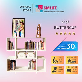 Giá sách gia đình thiết kế đẹp SMLIFE Buttercup