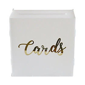 Acrylic Wedding Cards Box with Slot Gift Card Box for Party Anniversary Decor