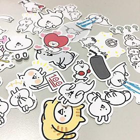 Set 60 Sticker Usagyuuun Thỏ tăng động