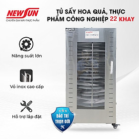 Tủ sấy thực thực phẩm công nghiệp 22 khay,sấy khô đa dạng thực phẩm NEWSUN - Hàng chính hãng