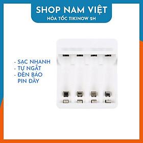 Bộ sạc pin AA AAA 1.2V Sạc nhanh Tự ngắt Có đèn báo pin đầy