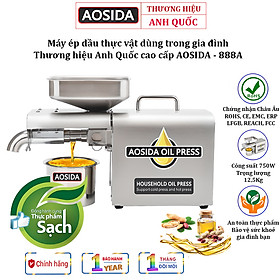Mua Máy ép dầu thực vật gia đình AOSIDA 888A Thương hiệu Anh Quốc 750W-1000W  ép 3-6kg/giờ - Hàng Nhập Khẩu  Bảo Hành 1 Năm
