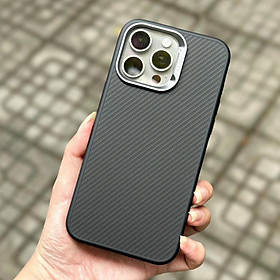 Ốp lưng cao cấp carbon fiber cho Samsung Galaxy S24 Ultra, S24 Plus hiệu Likgus Defender trang bị viền camera kim loại, cạnh ốp dẻo TPU - Hàng nhập khẩu