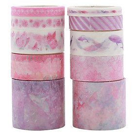Bộ 10 Băng Keo Giấy Trang Trí Washi Tape