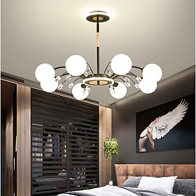 Đèn chùm SYNEY hiện đại trang trí nhà cửa sang trọng, độc đáo loại 8 bóng - kèm bóng LED chuyên dụng.