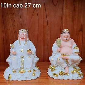 Cặp thần tài ông địa đá 10in cao 27 Cm mẫu mới rất đẹp