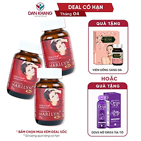 [Giảm Khô Hạn - Tăng Sinh Lý Nữ] Combo 3 Hộp Viên Uống Marilyn Plus Giúp Cân Bằng Nội Tiết Tố Cải Thiện Sinh Lý Nữ (Hiệu quả sau 45 ngày sử dụng)