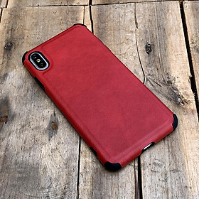 Ốp lưng da chống sốc dành cho iPhone 7  8  SE 2020  7 PLUS  8 PLUS  X  XS  XS MAX  XR  11  11 PRO  11 PRO MAX  12 MINI  12  12Pro  12 Pro Max - Hàng chính hãng - XS Max - Đỏ