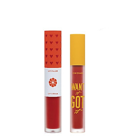 Combo 2 son kem lì Lemonade Perfect Couple Lip 7.5g và Want It Got It Lipcream 5g