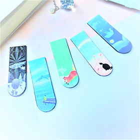 Combo 5 Bookmark Nam Châm ( Đánh Dấu Sách ) Động Vật Nhỏ Cách Điệu Dễ Thương (Mẫu Ngẫu Nhiên)