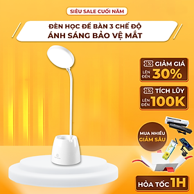 Mua Đèn Học Để Bàn Tích Điện Chống Mỏi Mắt  Với 3 Chế Độ Sáng Bảo Vệ Mắt - Đèn Bàn Học Mini Không Dây Cảm Ứng Xoay Được