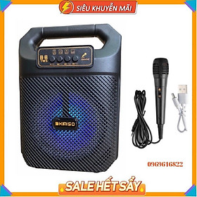 Mua Loa Bluetooth Superbass Kimiso QS 3607 - Loa Nghe Nhạc Tặng Kèm Micro Hát Karaoke