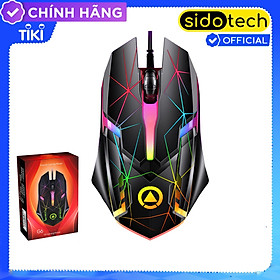 Chuột gaming máy tính có dây cho game thủ SIDOTECH G6 Pro có LED RGB Con