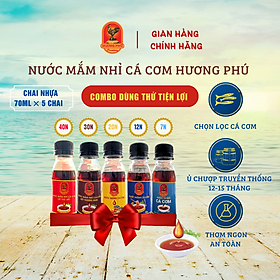 Combo 5 Loại Mẫu Thử Nước Mắm Cá Cơm Hương Phú - Mẫu Thử