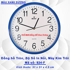 Mua ĐỒNG HỒ CAO CẤP VIỀN XANH DƯƠNG – MÁY KIM TRÔI – KÈM PIN MAXELL