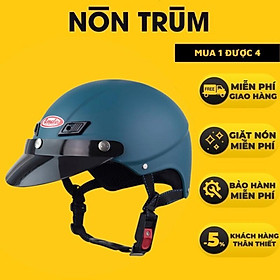 Nón bảo hiểm nửa đầu ANDES 109 gắn lưỡi trai màu đen chính hãng
