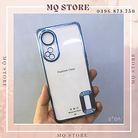 Ốp lưng cho Oppo A98 5G lưng trong viền màu cạnh vuông bảo vệ camera
