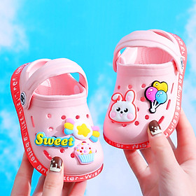Dép sục cho bé trai và bé gái siêu nhẹ Baby-S, Dép cho bé chống trơn trượt họa tiết xinh xắn – SD7