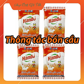 Mua Combo 4 gói bột thông tắc hầm cầu bể phốt Hando 215Gr  Đổ định kì để bồn cầu ko tắc 