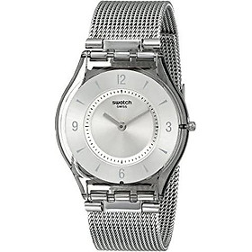 Swatch Women's SFM118M Quartz Stainless Steel Silver Dial Casual Watch