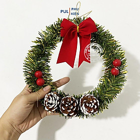 Vòng nguyệt quế mini 21cm mẫu ngẫu nhiên trang trí giáng sinh