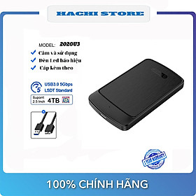 Hộp Đựng Ổ Cứng ORICO 2020U3-BK 2.5"" SSD/HDD SATA 3 USB 3.0 Hàng Chính Hãng