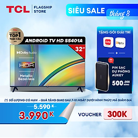 Android TV HD TCL 32inch - 32S5401A - Smart TV - Hàng chính hãng - Bảo hành 2 năm - FBT