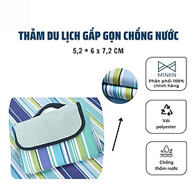 Thảm Du Lịch Dã Ngoại Gấp Gọn Chống Thấm Nước 150 x 200cm - Thảm Gấp Gọn Du Lịch Đi Biển, Bạt Trải Picnic- Hàng Chính Hãng MINIIN