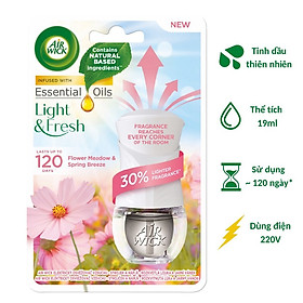 Bộ Tinh Dầu Cắm Điện Air Wick AWK3134 Flower Meadow & Spring Breeze 19ml (Hương hoa mùa xuân), sử dụng điện 220V