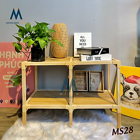 Mua Kệ Để Đồ Đa Năng Minhlongwood M28 - Kệ Trang Trí Phòng Ngủ- Nội Thất Phòng Khách - Màu Sắc Tự Nhiên