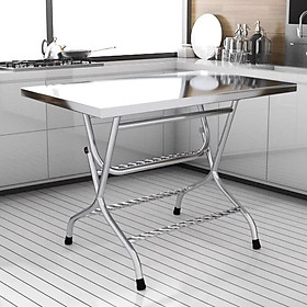 Mua Bàn inox chữ nhật win cao 1mx60
