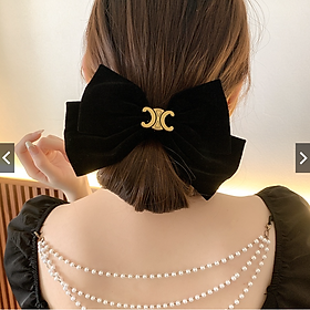 Kẹp Tóc Hình Nơ Bằng Kim Loại Phong Cách Paris Cổ Điển Thời Trang dành cho nữ