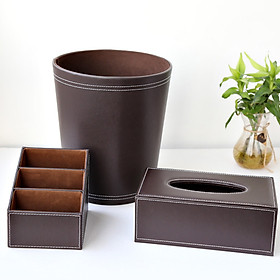 Mua Thùng rác văn phòng  cốc cắm bút  Hộp đựng giấy ăn : Combo 3 sản phẩm
