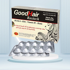 ￼Dưỡng tóc goodhair - Hộp 30 Viên - Dưỡng tóc suôn mượt, kích thích mọc tóc, ngăn ngừa rụng tóc, xơ tóc