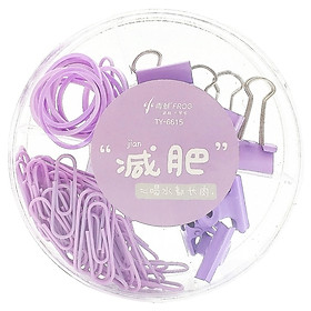 Hộp 72 Kẹp Ghim Văn Phòng TY-6615 - Màu Tím